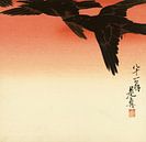 Corbeaux contre un ciel rouge, Shibata Zeshin par 1000 Schilderijen Aperçu