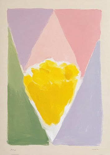 Minimalistische roos - Pastel & Olie