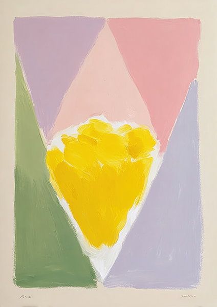 Minimalist Rose - Pastel &amp; Oil by Niklas Maximilian