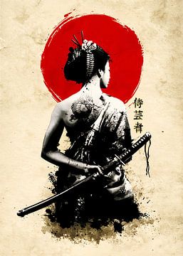 Geisha Samurai rode maan van Steven Kingsbury