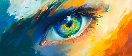 Fascinerend oog in levendige kleuren