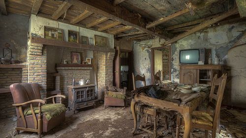 Salon abandonné d'une maison