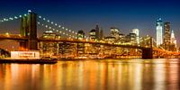 Night-Skyline NEW YORK CITY von Melanie Viola Miniaturansicht