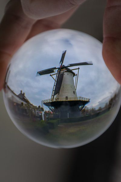 Mill in a lens ball by Patrick Verhoef