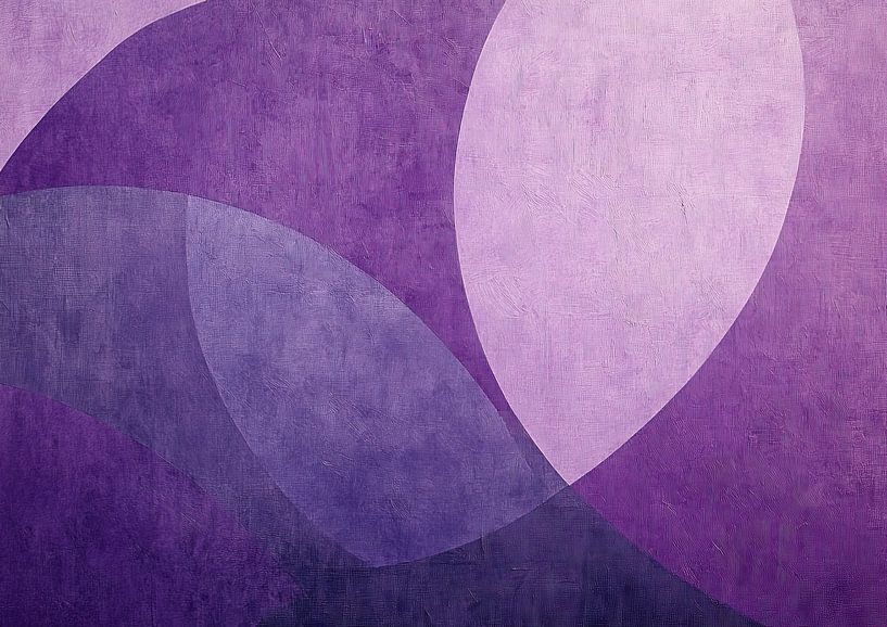 Purple Overlapping | Overlapping Purple Abstract by Modern Collection