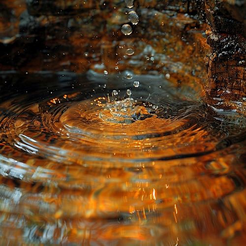 Lichtweerkaatsing op Waterrijk Canvas