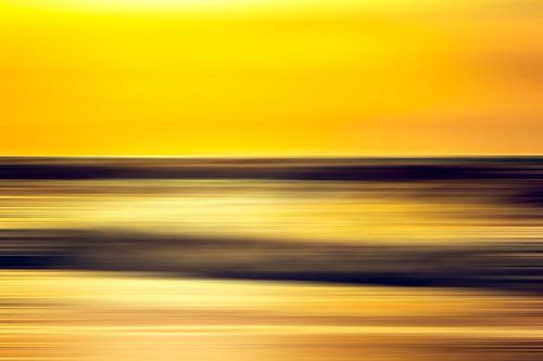Bliss in geel en goud - Kustabstract