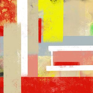 Fröhlich Aabstrakte Kunst orange gelb beige rot - minimalistisch- Oh, glücklicher Tag … im Boho Vintage Stil