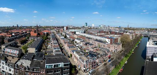 Uitzicht over Utrecht vanaf watertoren Rotsoord.