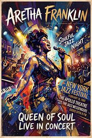 Aretha Franklin en concert à New York sur Ted Decker