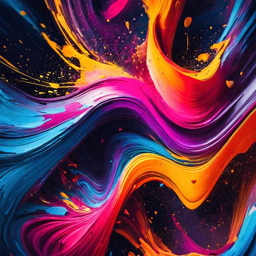 Surrealistisch patroon met opspattend verf