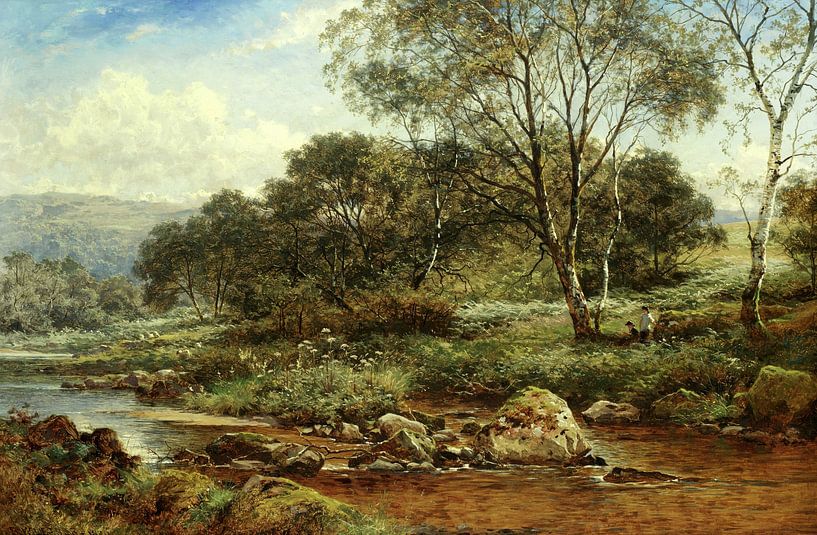 Benjamin Williams Leader,Eine Birke am Llugwy von finemasterpiece