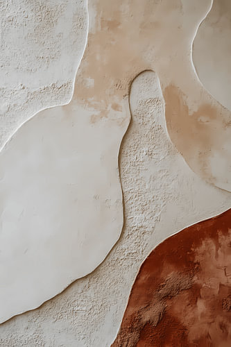 Earthy Layers – Abstract Japandi wall art with texture