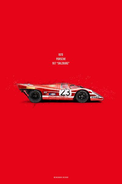 Cars in Colors, Porsche 917 Salzburg von Theodor Decker