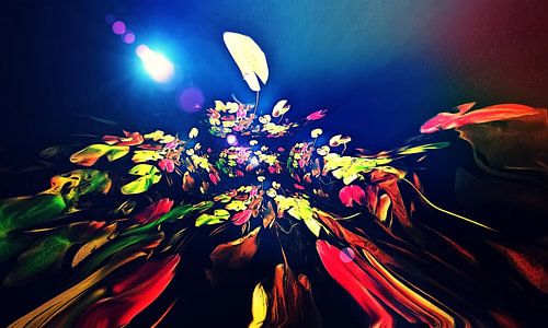 étang aux nénuphars - Water Lily Pond abstract