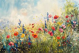 Mohnblumen auf dem Blumenfeld von Thea