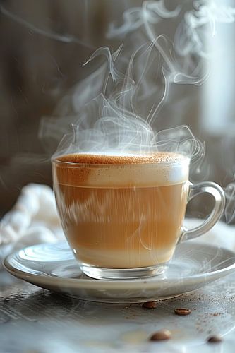 drink a cup of coffee or cappuccino