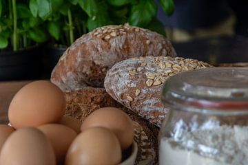 Bread and eggs by Jaco Verheul