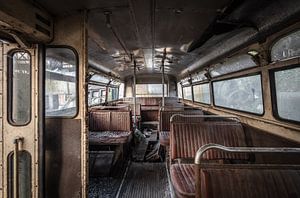 Interior of an old bus