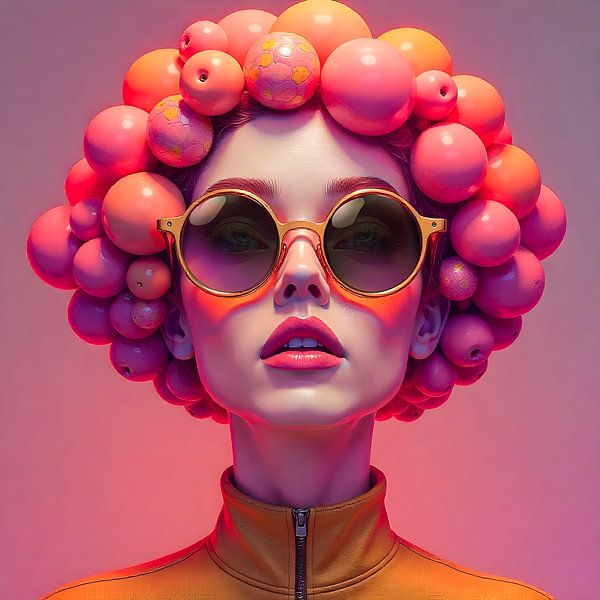 pop art dream - woman with apples van TW living