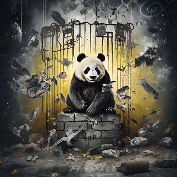 Street Art Panda von YArt