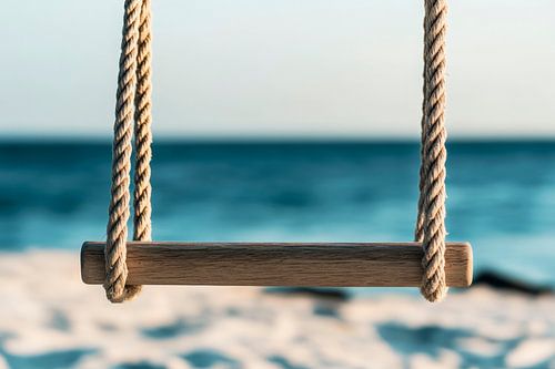 Schommel op het strand