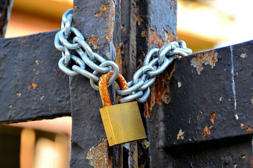 Hangslot voor een privé eigendom