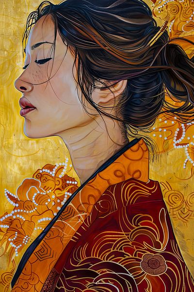 Geisha-Gemälde von Egon Zitter