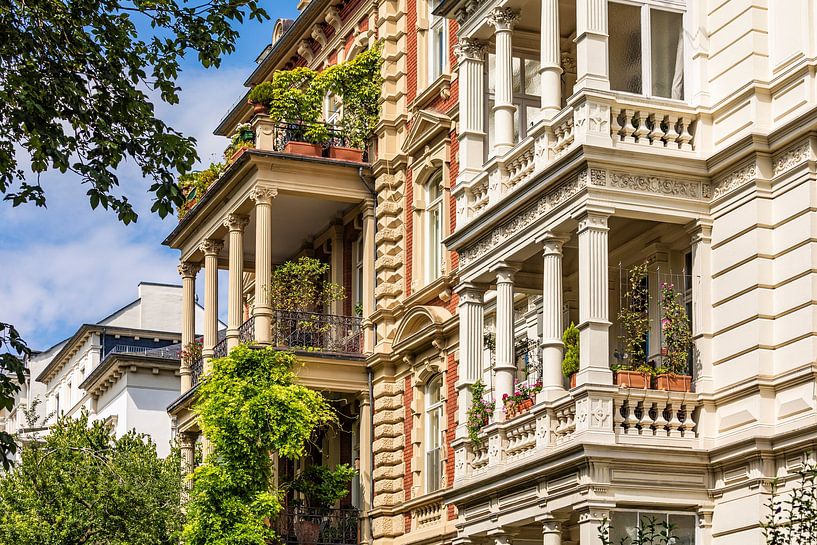 Wilhelminian style houses in the city centre of Wiesbaden by Werner Dieterich