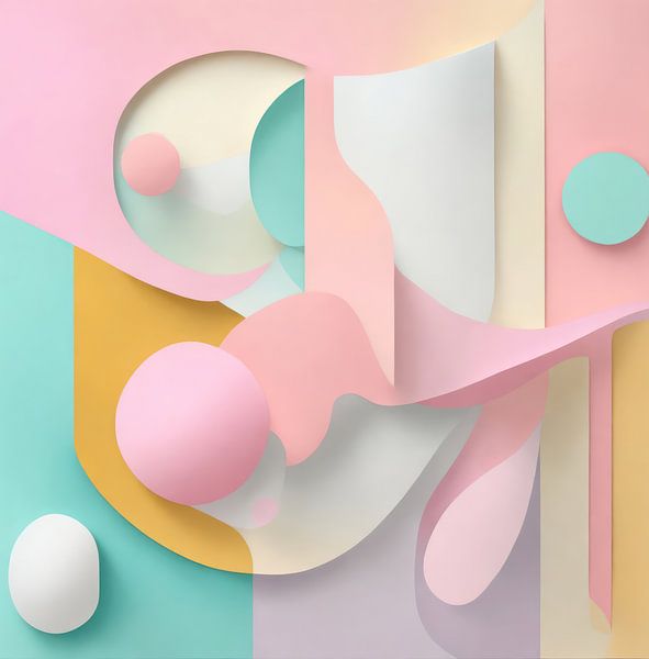 Pastel abstract in mooie kleuren . by Brian Morgan