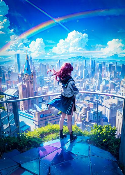 Anime Cityscape by Ruzerin