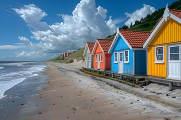 Strandhuisjes in Domburg van PixelPrestige