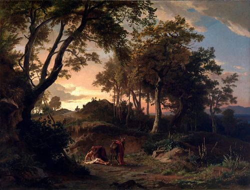 Johann Wilhelm Schirmer, Good Samaritan - 1857