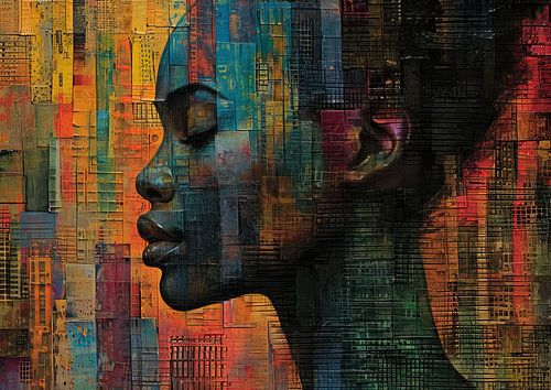 Modernes Porträt | Urbanes Profil Kunst