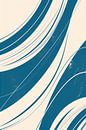 Dynamic wave pattern in blue by Poster Art Shop thumbnail