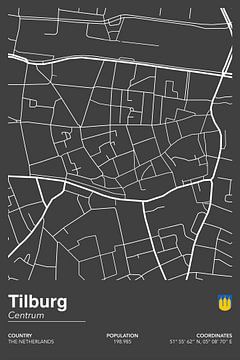 Tilburg Stadtplan von Walljar
