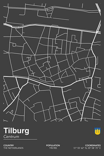 City map Tilburg