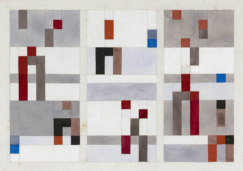 Composition verticale-horizontale, Sophie Taeuber-Arp par Des maîtres magistraux