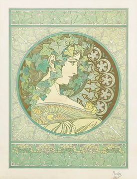 Ivy (1901) door Alphonse Mucha van Peter Balan
