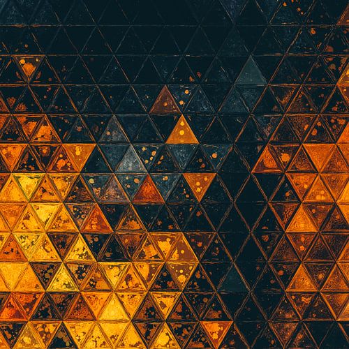 Mozaïek goud oranje zwart #