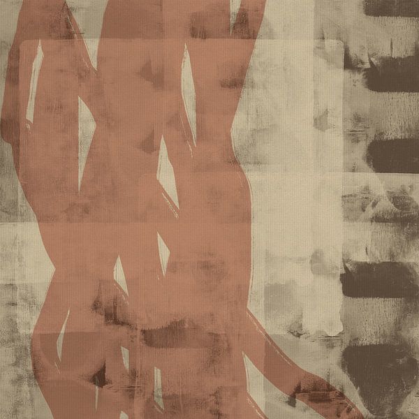 Contemporary abstract art in taupe, beige and brown by Abstract Minimalist Art