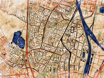 Kaart van Nieuwegein in de stijl 'Serene Summer' van Maporia
