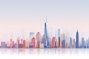 Minimalistische New Yorker Skyline