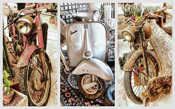 Alternatieve toepassingen voor oude motorfietsen Collage van Dorothy Berry-Lound