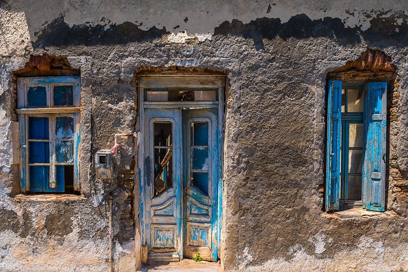 Oude deur en ramen van Rinus Lasschuyt Fotografie