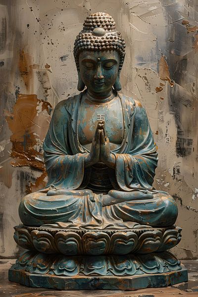 Buddha-Gemälde | Gemälde mit Buddha | Buddha-Gemälde groß von AiArtLand