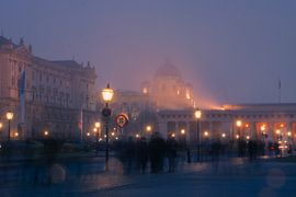 Foggy winter evening in Vienna. by Philipp Stelzel