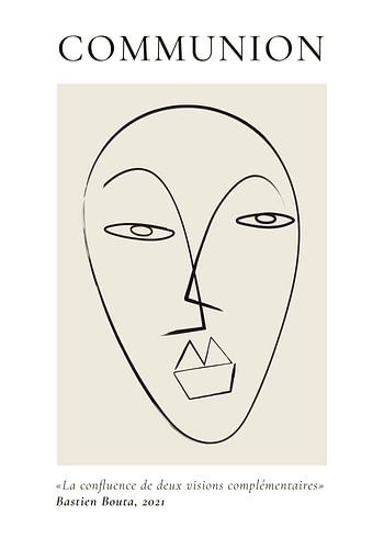 Affiche d'art minimaliste et abstrait -  Communion
