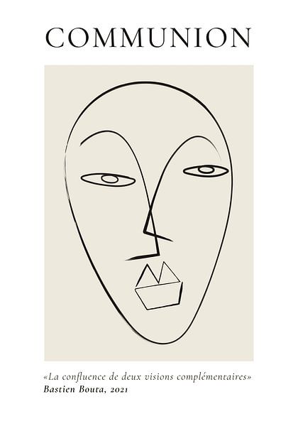 Minimalistische en abstracte kunst poster - Communie van Aplotica Studio