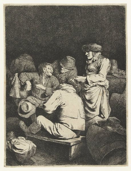 Hôtesse et compagnie à l'auberge, Cornelis Pietersz par Ed z'n Schets